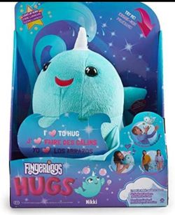 LIKE NEW "Fingerlings Hugs" interactive plush narwol toy NO PACKAGING! $10 FIRM