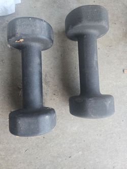 Pair of Black Neoprene Dumbbells