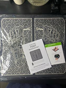 NEWIDAY EMS Foot Massager Mat – Rechargeable Foot & Leg Stimulator | 8 Modes, 19 Levels