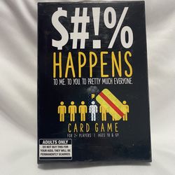 $#!% Happens Adult Card Party Game Age 18+ 2-4 Players 