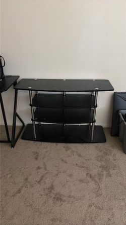 Wood And Steel Tv Stand