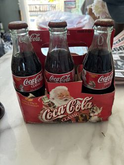 Vintage Full 8oz Christmas Limited Edition Bottles 5-1999 And 2-1998