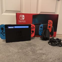 Nintendo Switch HAC-001(-01) 32GB Video Game Console With Dock, Adult Owned