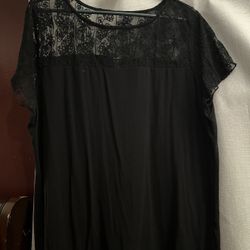 Women’s Chaps Black Lacey Blouse