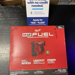 Milwaukee M12 Fuel 18 Ga Compact Brad Nailer