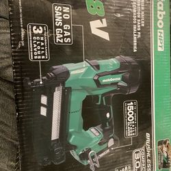 Metabo 16 Gauge 18v Finish Nailer Brand New With Battery And Charger 