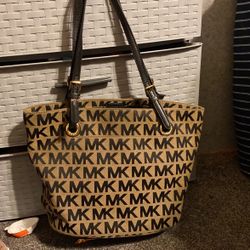 Michael Kors Tan/black Tote Bag