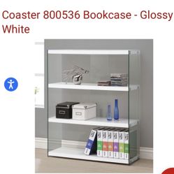 Bookcase Glossy White Brand New In Box