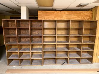 Brown Cube Shelves