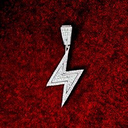 Lightning Bolt Pendant in 0.5 CTW AND 10K white gold