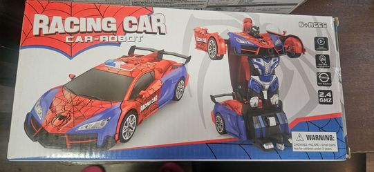 Spider-Man RC Racing Car Robot Transformer Toy