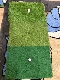 Golf Hitting Tri Mat with Tee Holes