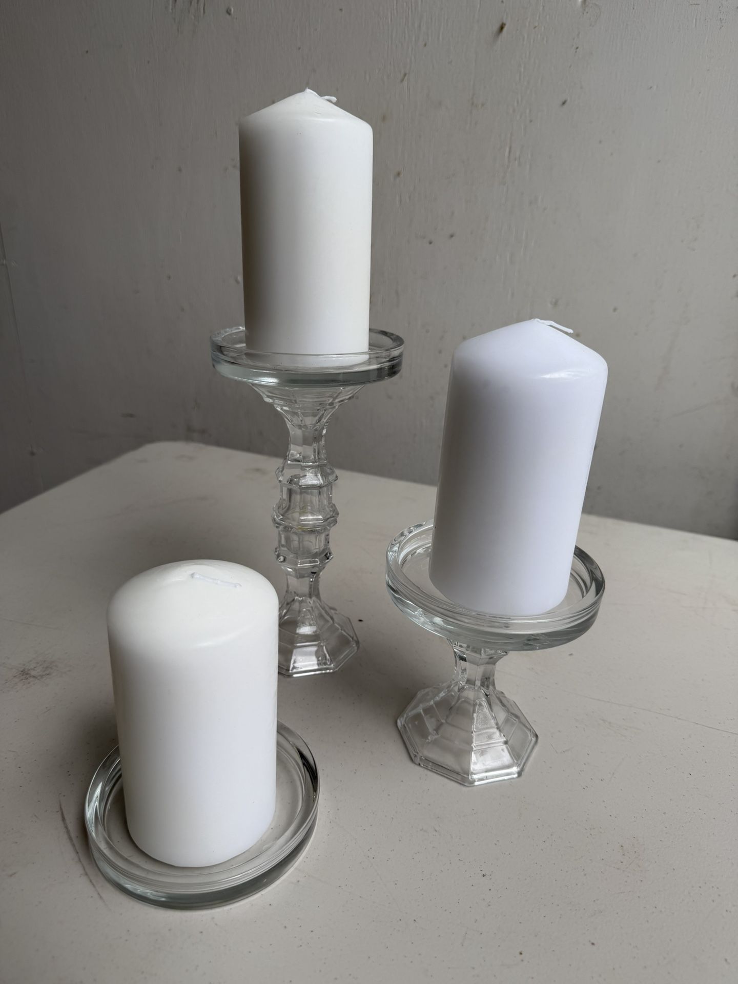 Candles And Three Height Holders
