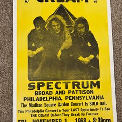 Cream Historical Farewell Concert Posterboard