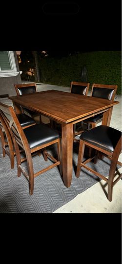 Counter Height Dining Table Set with 6 Chairs