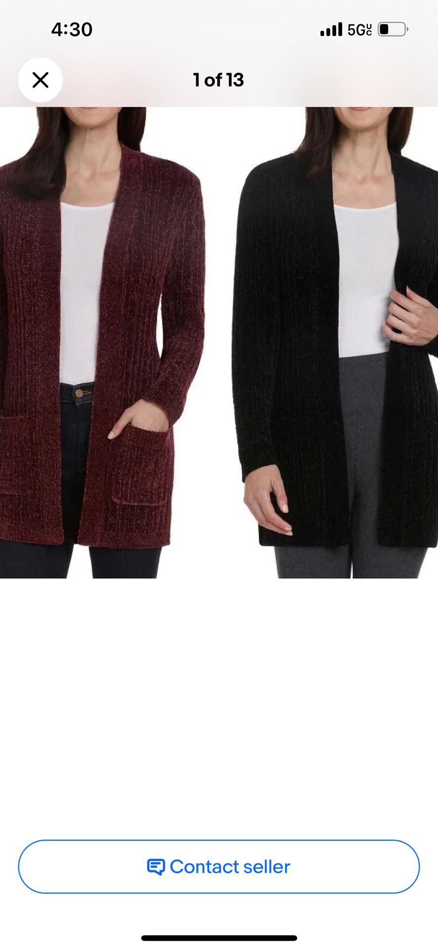New Matty M Women's Cozy Cable Open Front Chenille Cardigan Sweater US Alpha Regular 
