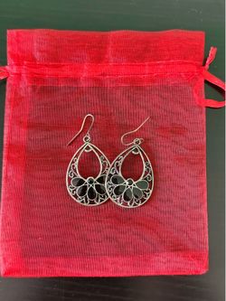 Black drop earrings