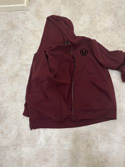 True Religion Zip Up Hoodie Red Medium Bronx Only Pick Up!!