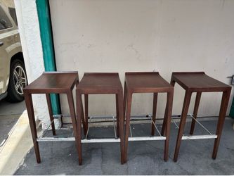 Wood bar stools set of  4