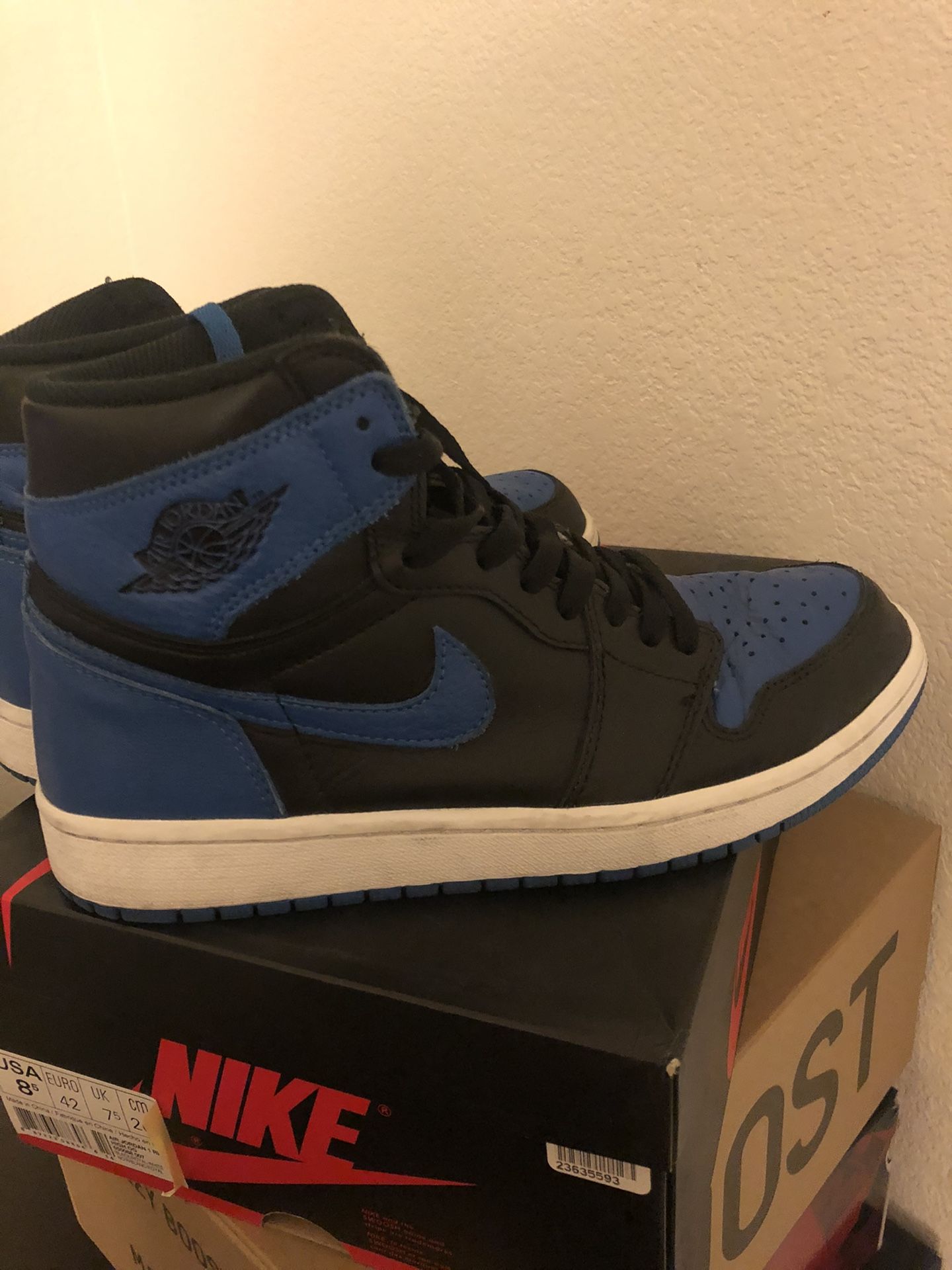 Jordan 1 high OG / Black, Royal and white