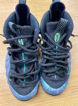 Nike Air Foamposite Iridescent Teal Black Basketball Shoes US 9.5 575420-009