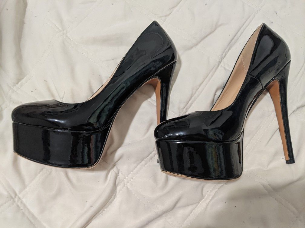 Black 6 Inch Stiletto High Heel
