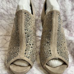 Jennifer Lopez "Jezabelle" Rhinestone Peep-Toe Heels