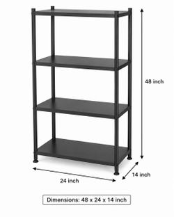 Black Metal 4 Shelf Standard