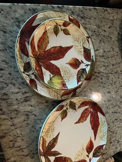 Pier one plates fall leaves price is set at $50 for pick up in Castroville only