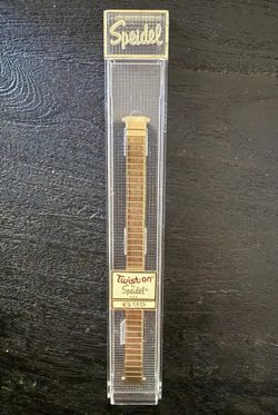 Speidel Twist-O-Flex Gold Metal Flex Wristwatch Band 10mm MPN 695