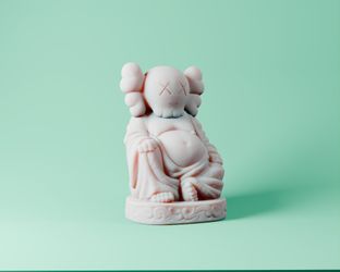 White Kaws Buddha Figure 