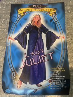 Large Vintage Woman’s Adult Velvet Renaissance Costume Lady Juliet