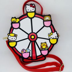 Loungefly Hello Kitty Sanrio Carnival Ferris Wheel Shoulder Crossbody Hand Bag  This is in excellent condition. The strap is completely removable to u