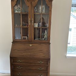 Solid Wood Secretary Desk