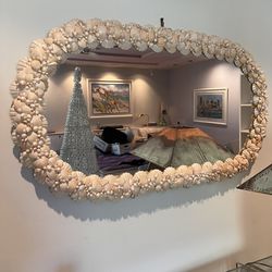 Large Floor length Shell Mirror 