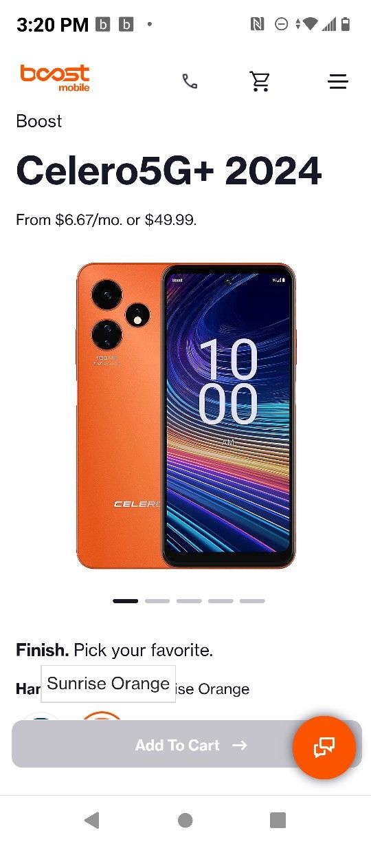 Celero 5g Boost Mobile 2 Months Old