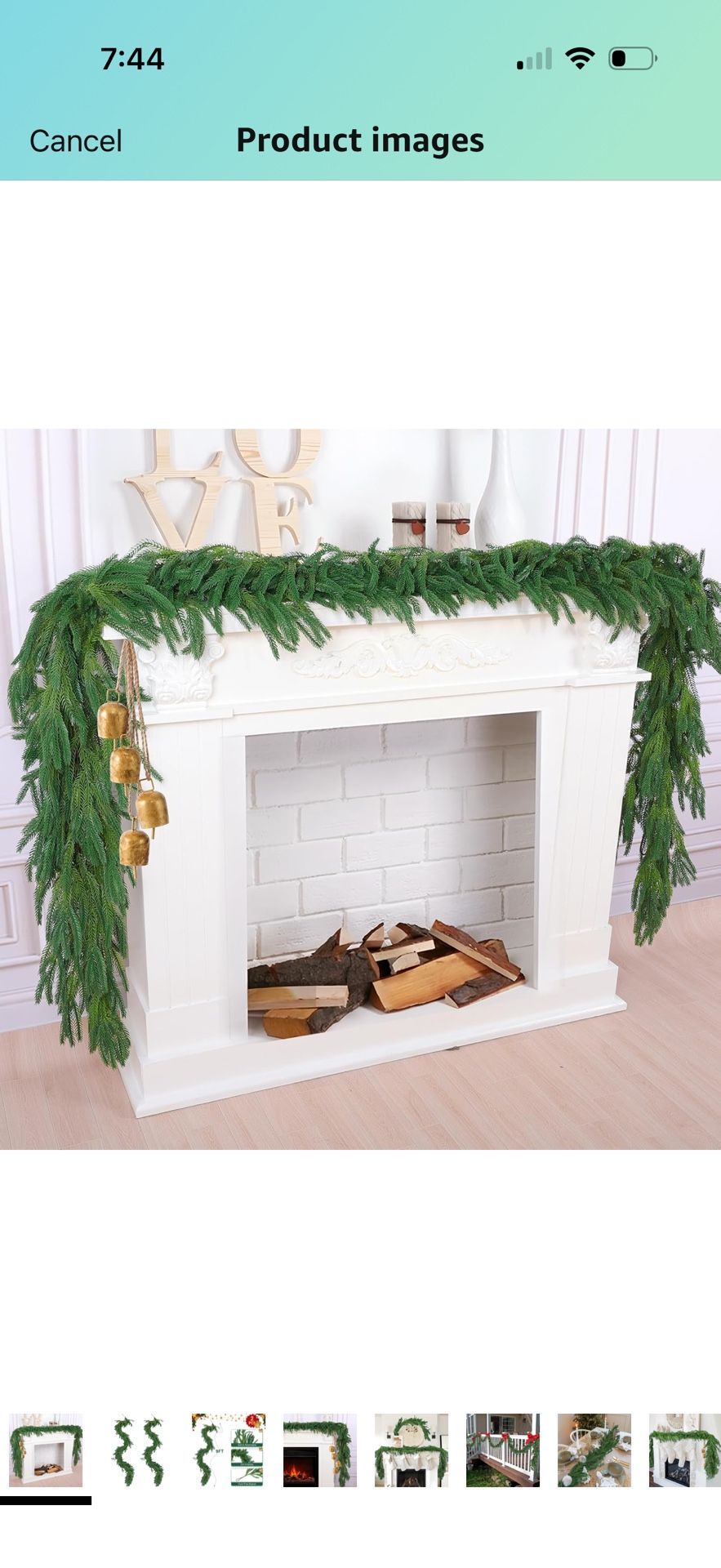 ananona 9 Ft 2 Pcs Artificial Norfolk Pine Garlands, Realistic Pine Garland, Green Artificial Greenery Garland for Table, Mantle, Wall, Indoor, Outdoo
