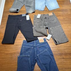 NWT LEVI’S Jeans/Shorts $20 Each