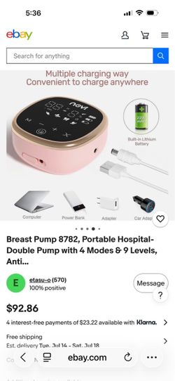 Nevi Portable Double Electric Breast Pump