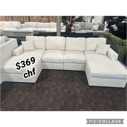 Corduroy Double Chaise Sectional Sofa 