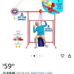 GoSports Backyard Water Toy Game for Kids & Adults - Splash Tower Burst Water Balloon Dunk Tank