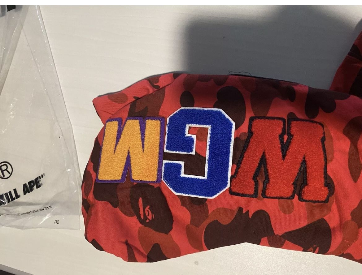 Red Bape Hoodie Size L