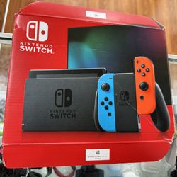 Nintendo Switch V2 Neon Open Box Barely Used 