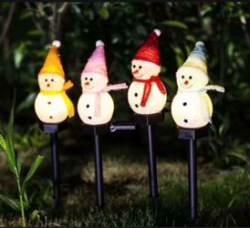 Christmas Snowman Pathway Lights Outdoor Decoration, Snowman LandscapeLights Stake, Walkway String Lights for Holiday Outside Yard Lawn Porch Lane Gar
