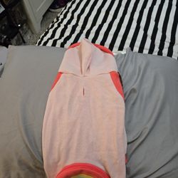 Dog Hooded Sweater With Zipper Pouch For Poop Bags.