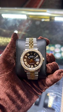 Authentic 36mm Diamond Rolex natural diamonds