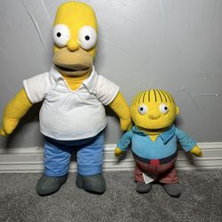 Universal studios the simpsons plushies homer + ralph