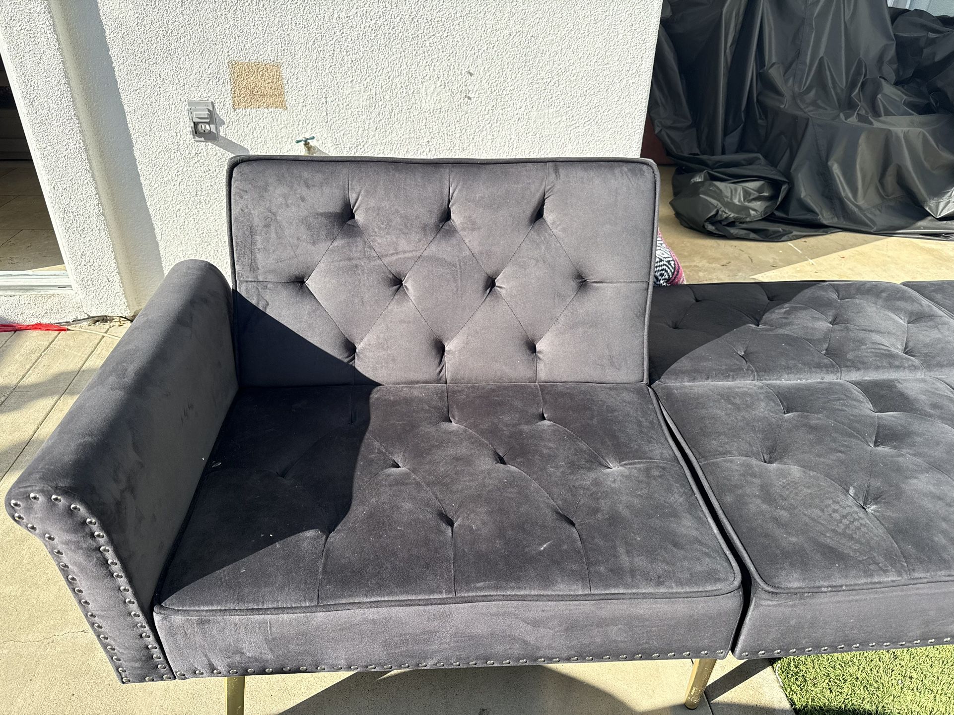 Black Velvet Sofa bed