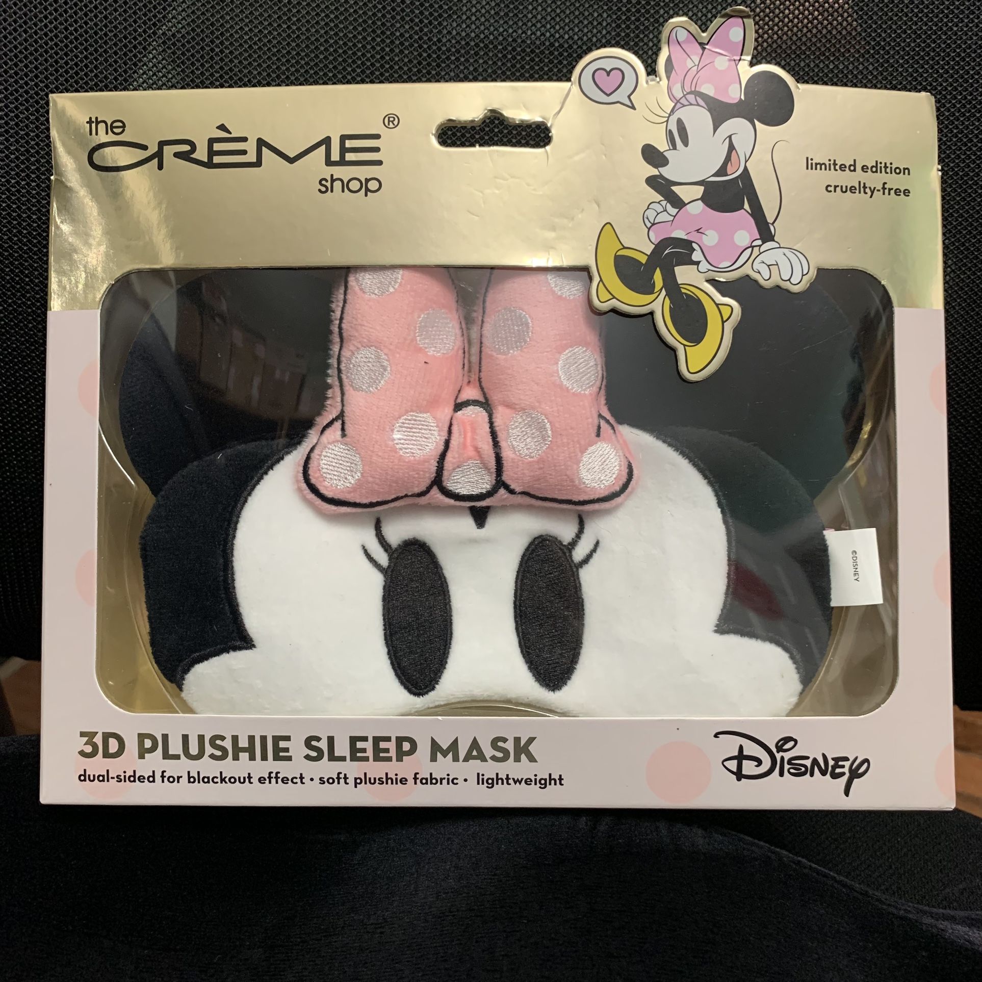 New The Crème Shop Minnie Mouse 3D Plushie Wide Sleep Mask.