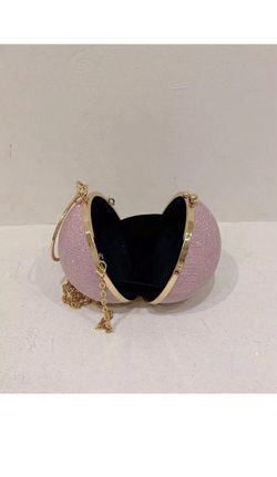 New Luxury Rhinestone Embellished Round Handba, Chain Strap Messenger Bag, Glamorous    Shipping available